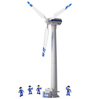 Windmill Model - Large-Sized Wind-Up Wind Turbine Science Teaching Tool for Children - STEM Toy