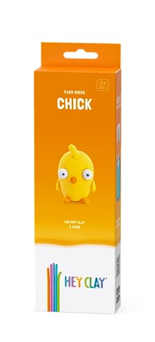 HEY CLAY Modeling Air-Dry Clay Kit for Kids Creative Gift Age 3+ (3 cans) - color: Chick