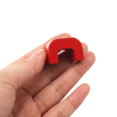 Red Horseshoe Magnet, 15 LBS Pull, Horseshoe Magnet for Nails & Education - size: Small/15lb