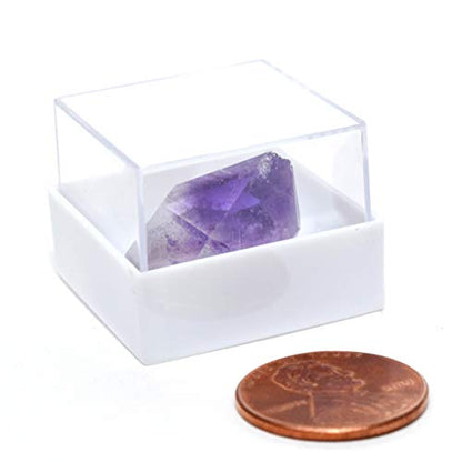 HQRP 45 Carat Purple Amethyst Point in Box Natural Sparkling Quartz Crystal Collectible Mineral Gemstone Spesimen - Morocco (1PC) - color: Purple Amethyst
