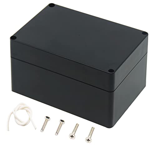 Junction Box, Zulkit Project Box IP65 Waterproof Outdoor Box ABS Plastic Electrical Boxes Electronic Enclosure Black 6.3 x 4.3 x 3.5 inch(160 x 110 x 90 mm)(Pack of 1) - size: 6.3" x 4.3" x 3.5"(Pack of 1)