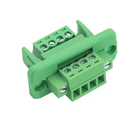 5Sets 4Pin 3.81mm Through-Wall Screw Terminal Block Connectors - size: 4 Pin