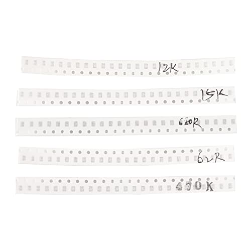 1500pcs 1206 Resistors Kit 60 Value 1206 SMD Capacitor 1206 Chip Resistor Assortment Kit 1% 1/4W 0.25W 0 ohm-10M ohm Resistors - style: 1206-1500pcs
