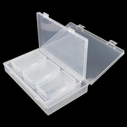 LJY 20 Clear Plastic Boxes, 3 Sizes for Hardware - color: Transparent, size: Mixed Sizes