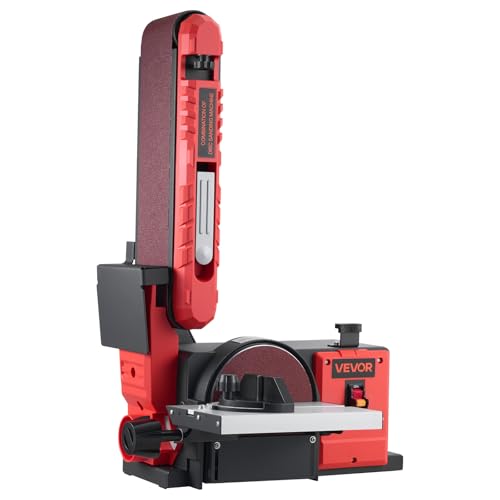 VEVOR 6" Disc Sander & 4" x 36" Belt Sander, 400W Professional Belt Disc Sanders Combo with 0-45° Adjustable Worktable & Dust Collection Port for Woodworking, Knife Sharpening, DIY Crafting - size: 6" Disc & 4" x 36" Belt Sander Combo