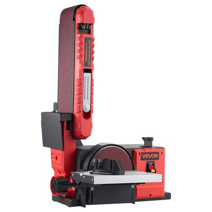 VEVOR 6" Disc Sander & 4" x 36" Belt Sander, 400W Professional Belt Disc Sanders Combo with 0-45° Adjustable Worktable & Dust Collection Port for Woodworking, Knife Sharpening, DIY Crafting - size: 6" Disc & 4" x 36" Belt Sander Combo