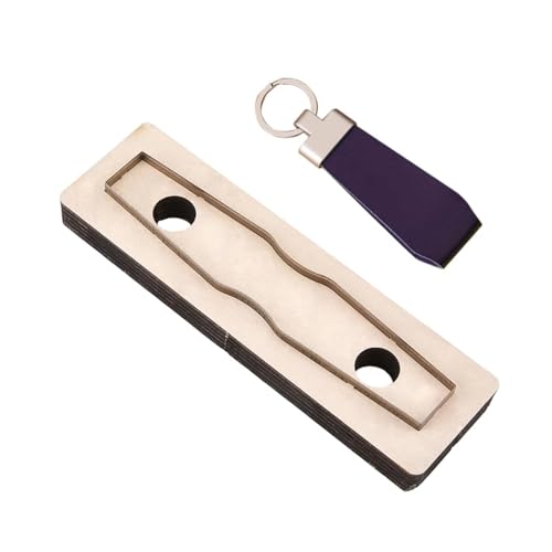 Leather Keyring Cutting die, for Shaping and DIY Leather Keyring Cutting and Punching (1 piece) - style: Rectangular keyring
