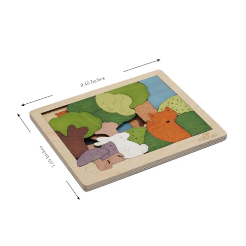 Woodlands Puzzle for Kids | 33 Piece Jigsaw Puzzle for Pre-School Kids | Learning and Educational Toy Gift for Boys & Girls 3 Years and Above - style: Woodlands
