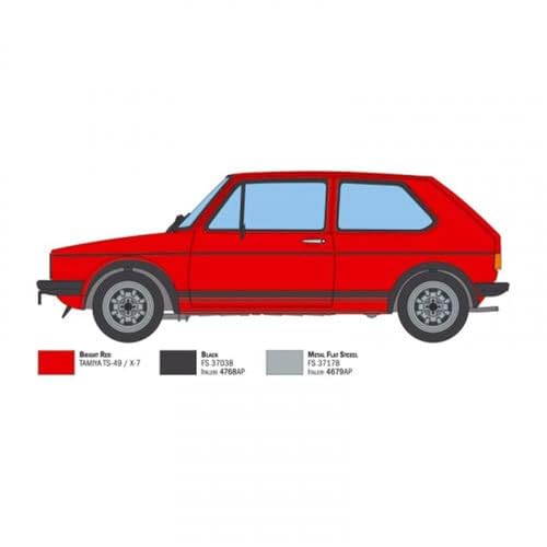 3622S 3622S-1:24 VW Golf GTI Rabbit, Model Building, Construction Kit, Stand Model Making, Crafts, Hobby, Glueing, Plastic Kit, Detailed Unpainted,Unvarnished
