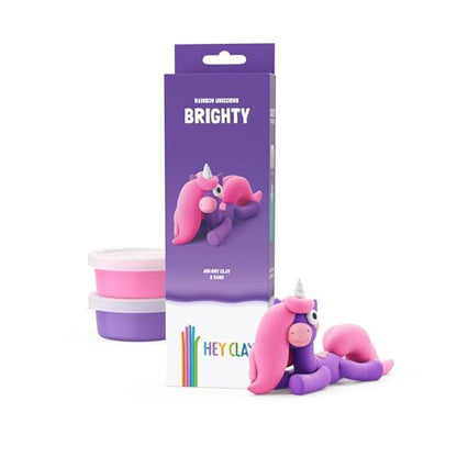 HEY CLAY Modeling Air-Dry Clay Kit for Kids Creative Gift Age 3+ (3 cans) - color: Brighty