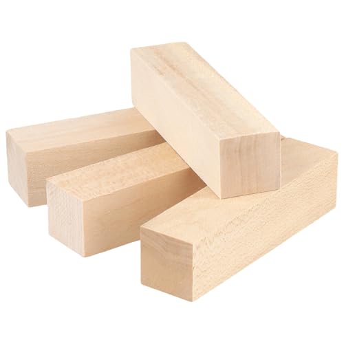 40 PCS Basswood Carving Blocks, 3 Different Sizes Natural Whittling Wood Blocks, Unfinished Basswood Kit for Beginners Carving, DIY Crafts and Whittling