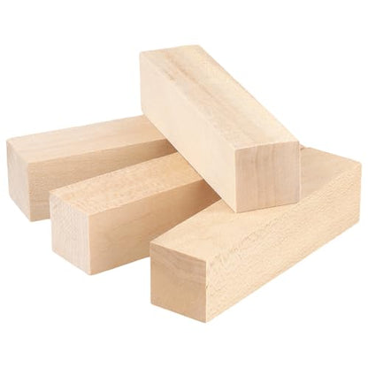 40 PCS Basswood Carving Blocks, 3 Different Sizes Natural Whittling Wood Blocks, Unfinished Basswood Kit for Beginners Carving, DIY Crafts and Whittling