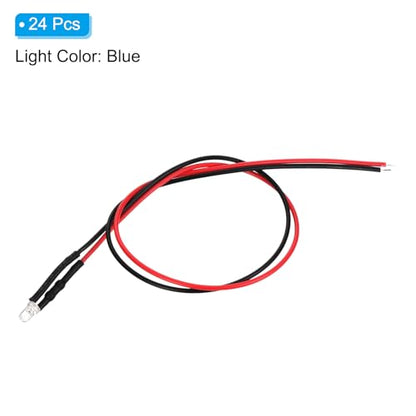 PATIKIL Tiny LED Diode Light Mini Bulb 3mm 3-6V DC Blue Light 3-6V DC - color: Blue, size: 3mm