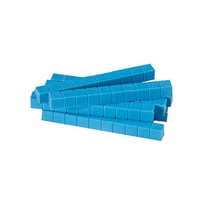 hand2mind Blue Plastic Base Ten Blocks Rods Set, Set of 50 - color: Blue