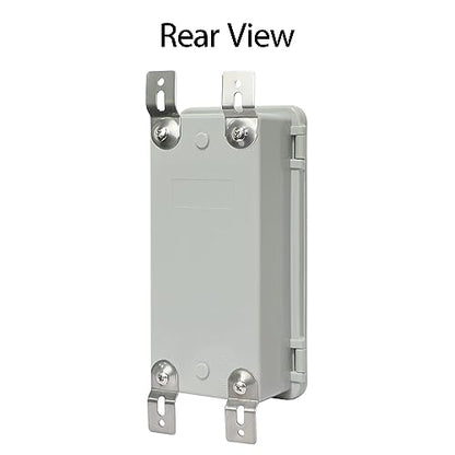 Junction Box IP65 Waterproof Electrical Box Outdoor ABS Plastic Project Box Hinged Shell Universal Enclosure Box with Mounting Plate, Wall Brackets, Cable Glands 7.1" x 3.1" x 2.5" - color: Grey, size: 7.1" x 3.1" x 2.5"