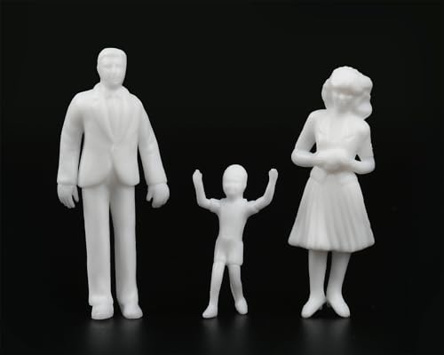 DS. Distinctive Style Unpainted Figures 1:25 Scale 24 Pieces Assorted Poses Miniature People for Architectural Layout Project G Scale Model Trains Railroads Home Bonsai Decor