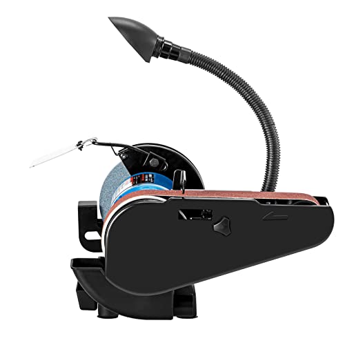 VEVOR 2IN1 2" Belt Grinder for Knife Making, 6" Belt Sander, 3450RPM Belt and Disc Bench Sander 90° Belt Holder with Sturdy Base and LED Working Lamp - size: 6" Grinder & 2" x 28" Belt Sander Combo