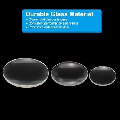PATIKIL 3pcs Concave Lens 3 Sizes Focal Length Round Glass Magnifying Lens