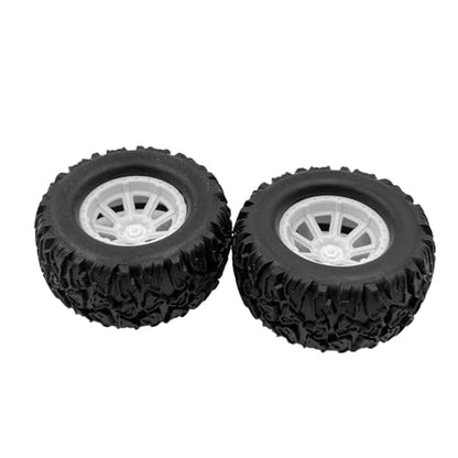 4PCS Toy Car Wheel Model Car Rubber Tire Wheels with Metal Shaft Round Rod Axles for RC Car Truck Robot DIY Model Toy Wheel Replace Parts (3x55mm) - style: 3x55mm