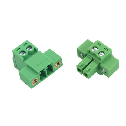 5Sets 2Pin 3.81mm Through-Wall Screw Terminal Block Connectors - size: 2 Pin