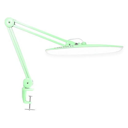 Neatfi XL 2200 Lumens 24W LED Desk Lamp – Shadow-Free Task Lighting | 4-Level Dimming | Home Office & Crafts Use | 20-Inch Wide Head (Midnight Green, Non-CCT with Clamp) - color: Midnight Green, size: Non-CCT with Clamp