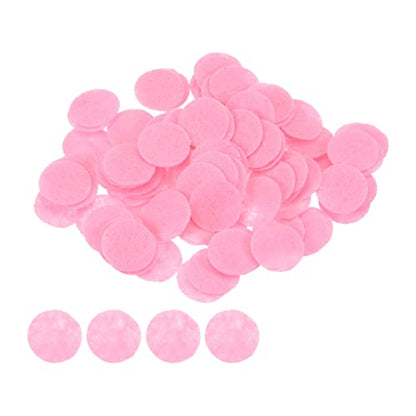 HARFINGTON 300pcs Round Felt Circles, 15mm 5/8" Pre Cut Felt Craft Pads Non-Woven Mini Felt Fabric Circles for DIY Sewing Handcraft Cut Projects Craft Finishing, Pink - color: Pink, size: 15mm