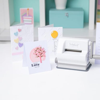 Sizzix Sidekick Starter Kit 661770 Portable Manual Die Cutting & Embossing Machine for Arts & Crafts, Scrapbooking & Cardmaking, 6.35 cm Opening, 2.5" Opening, White
