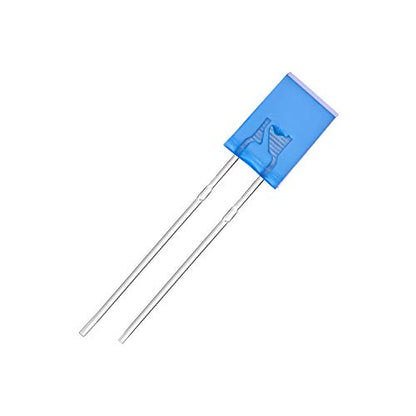 CHANZON 100 pcs 2x5x7 Blue Diffused LED Diode Lights 257 (DC 3V 20mA) - color: I) Blue Lens (100pcs)