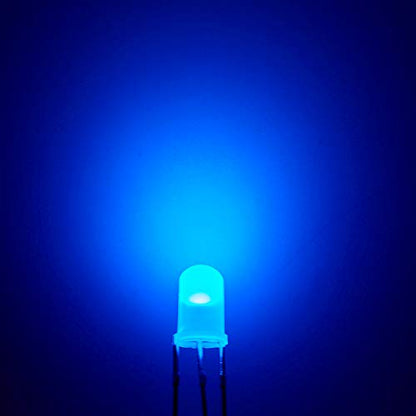 CHANZON 100 pcs 5mm Red & Blue Diffused LED Diode Lights Common Anode - color: E) Red & Blue (Ca) (100pcs)