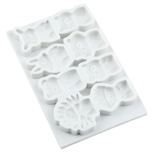 Animal Polymer Clay Mold Boho Tribal Animal Silicone Molds - color: Style C