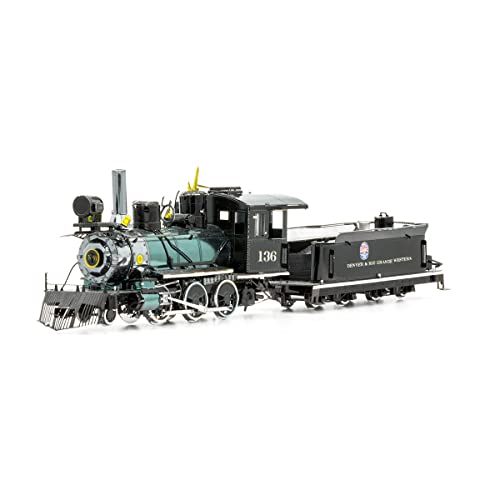 Metal Earth Puzzle 3D Steam Locomotive 2-6-0. Far West Metal Puzzle Building Mockups for Adults Challenging Level 19.5 X 3.5 X 4.8 Cm