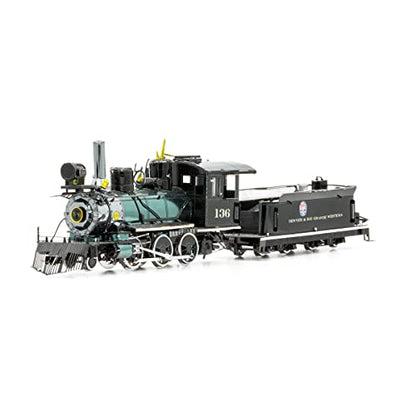 Metal Earth Puzzle 3D Steam Locomotive 2-6-0. Far West Metal Puzzle Building Mockups for Adults Challenging Level 19.5 X 3.5 X 4.8 Cm