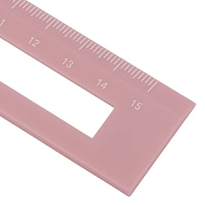 Drawing Compass Ruler, 2 in 1 Straightedge Learning Tool with Adjustable Compass Point for Home School Classroom Office Supplies (Pink) - color: Pink
