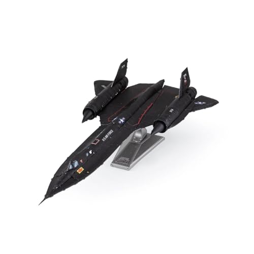 Fascinations Metal Earth SR-71 Blackbird Color 3D Metal Model Kit Bundle with Tweezers