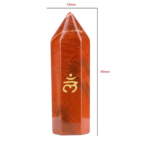 TGS Gems 7pcs Chakra Tower Crystal Stones Natural Reiki Healing Crystals Gemstones with Engraved Chakra Symbol Chakra Stone Kit for Meditation Crystal - color: Ckl-ljz