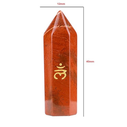 TGS Gems 7pcs Chakra Tower Crystal Stones Natural Reiki Healing Crystals Gemstones with Engraved Chakra Symbol Chakra Stone Kit for Meditation Crystal - color: Ckl-ljz