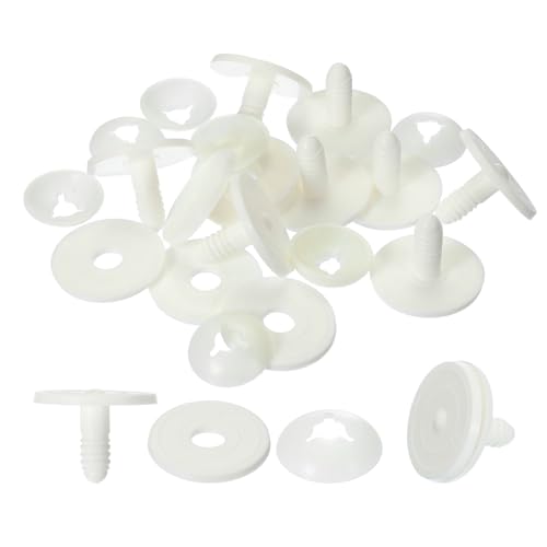 PATIKIL 45mm Doll Joints, 10 Set Plastic Removable Animal Joints Connector Engage Bolt for Bear Soft Limbs Making Head Joints DIY Crafts Accessories, White - size: 45mm