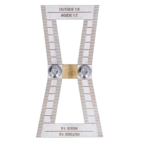 Marker with 1:5/1:6/1:7/1:8 Slopes - Brass and Stainless Steel Scribing Gauge for Woodworking Board Splicing and Right Angle Connections(With Scale) - size: With Scale