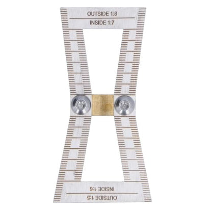 Marker with 1:5/1:6/1:7/1:8 Slopes - Brass and Stainless Steel Scribing Gauge for Woodworking Board Splicing and Right Angle Connections(With Scale) - size: With Scale