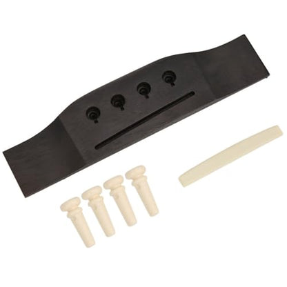 Rosewood Bridge Saddle for 4-String Acoustic Bass - 54mm String Spacing with Bass Bridge Saddle and 4 Bridge Pins Wooden guitar accessories