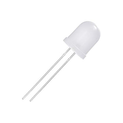 CHANZON 50 pcs 10mm Yellow Diffused LED Diode Lights (DC 2V 20mA) - color: E) White-yellow (50pcs)