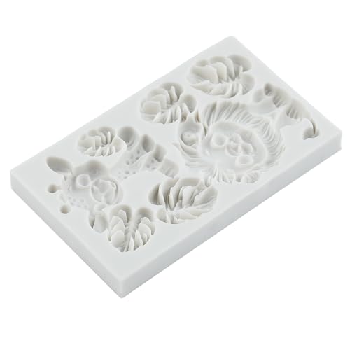Safari Animal Polymer Clay Mold Tropical Leaf Lion Silicone Molds - color: Style E