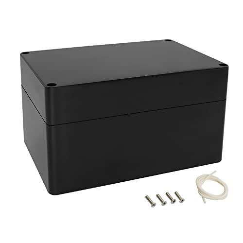 LeMotech Electrical Box ABS Plastic Project Box IP65 Waterproof Junction Box Project Case Universal Enclosure for Electronics Black 6.2X 4.2X 3.4 inch (160x110x90mm)（Pack of 1 - color: Black (1 pack), size: 6.2" x 4.2" x 3.4"