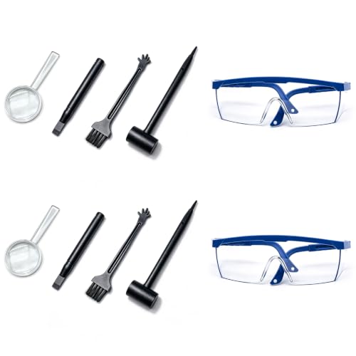 2 Set Dig Tool Set Plastic Dino Fossils Dig Kit (Black) - color: Black, size: STYPE-B10