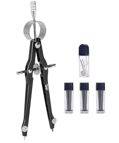 Mr. Pen- Professional Compass for Geometry, Extra Lead - color: Black