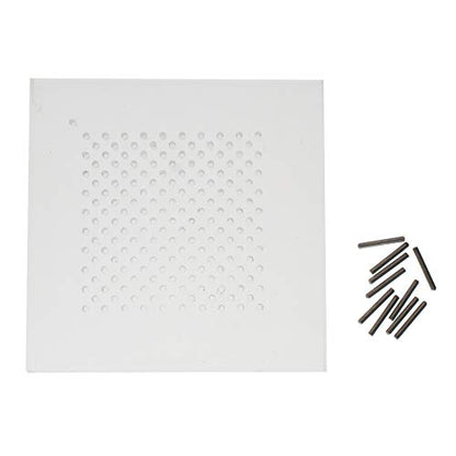 The Beadsmith Wig Jig Delphi Wire Elements 3 Acrylic Square Jig, 182 Holes, 10 Removable Metal Pegs Tool for Making Wire Components and Jewelry Designs - size: 3" Square Jig