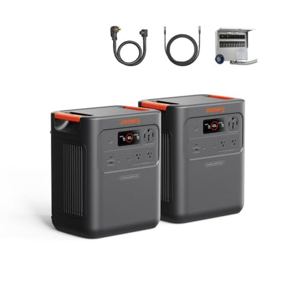 Jackery HomePower 3600 Pro Max (2-Pack) and MTS & 40A Cable, 7168Wh - style: HomePower 3600 Pro Max (2-Pack)+MTS+40A Charging Cable