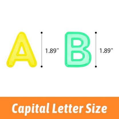 52 Pcs Plastic Capital Letters, 2 Sets of Capital Letters - color: Capital Letters