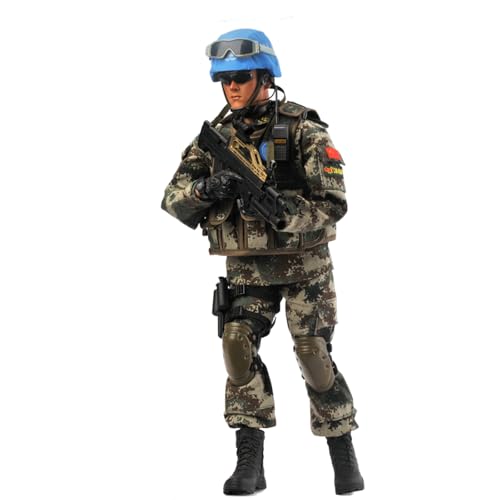 12 Inch Action Figures Military Set, 1/6 Scale Soldier Model Set with Weapons, Outfit and Other Accessories - Peacekeeping Force-CH03 - color: Ch03