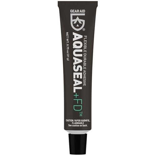 GEAR AID Aquaseal FD Flexible Durable Repair Adhesive for Fixing Tears and Holes in Waders, Wetsuits, PVC Inflatables, Vinyl and Outdoor Gear, Dries Clear, 0.75 oz, 1 Pack - style: .75 Oz